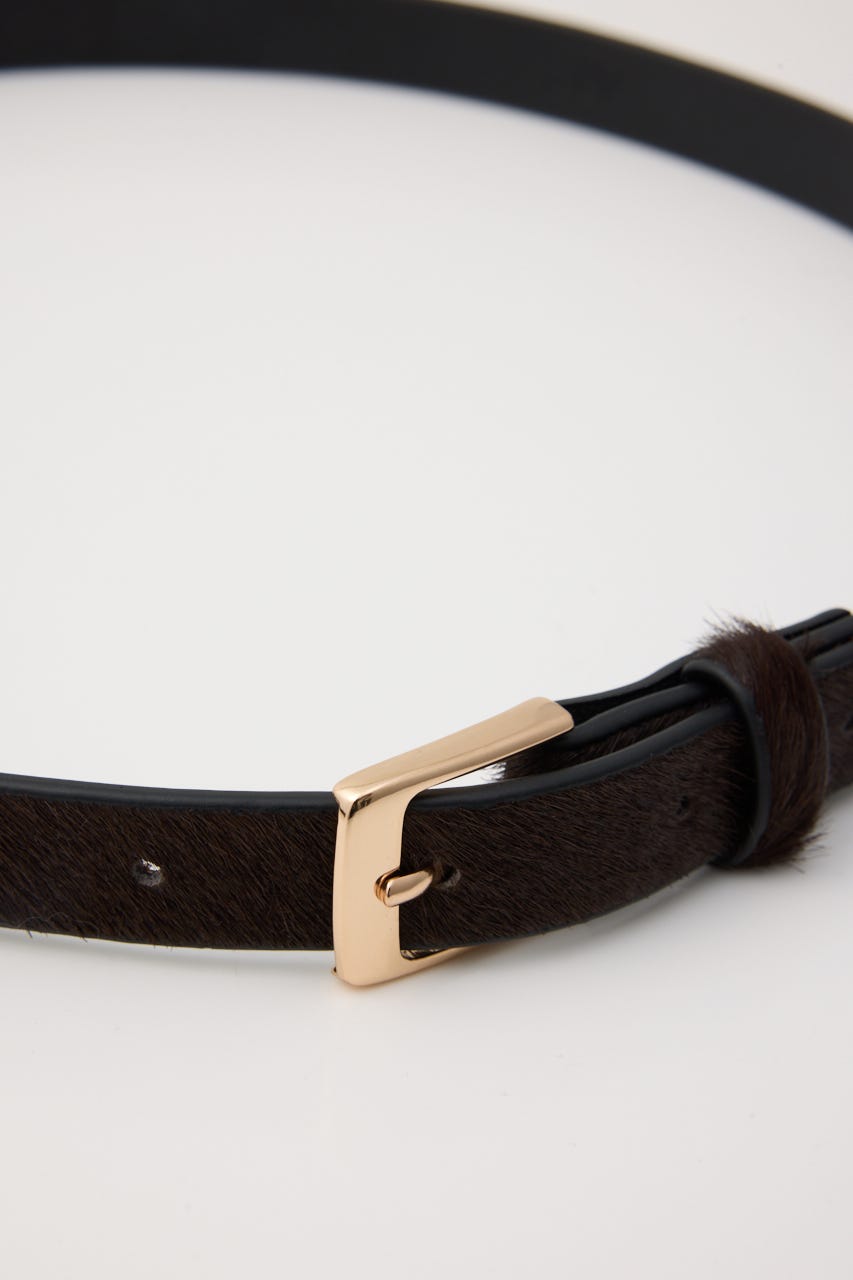LEATHER THIN ベルト BRN FREE
