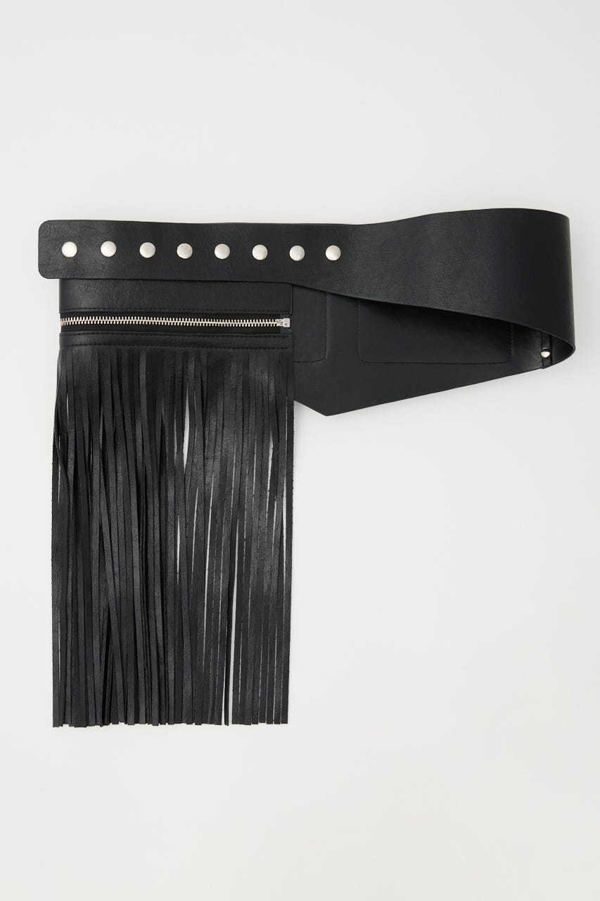 FRINGE WIDE ベルト BLK FREE