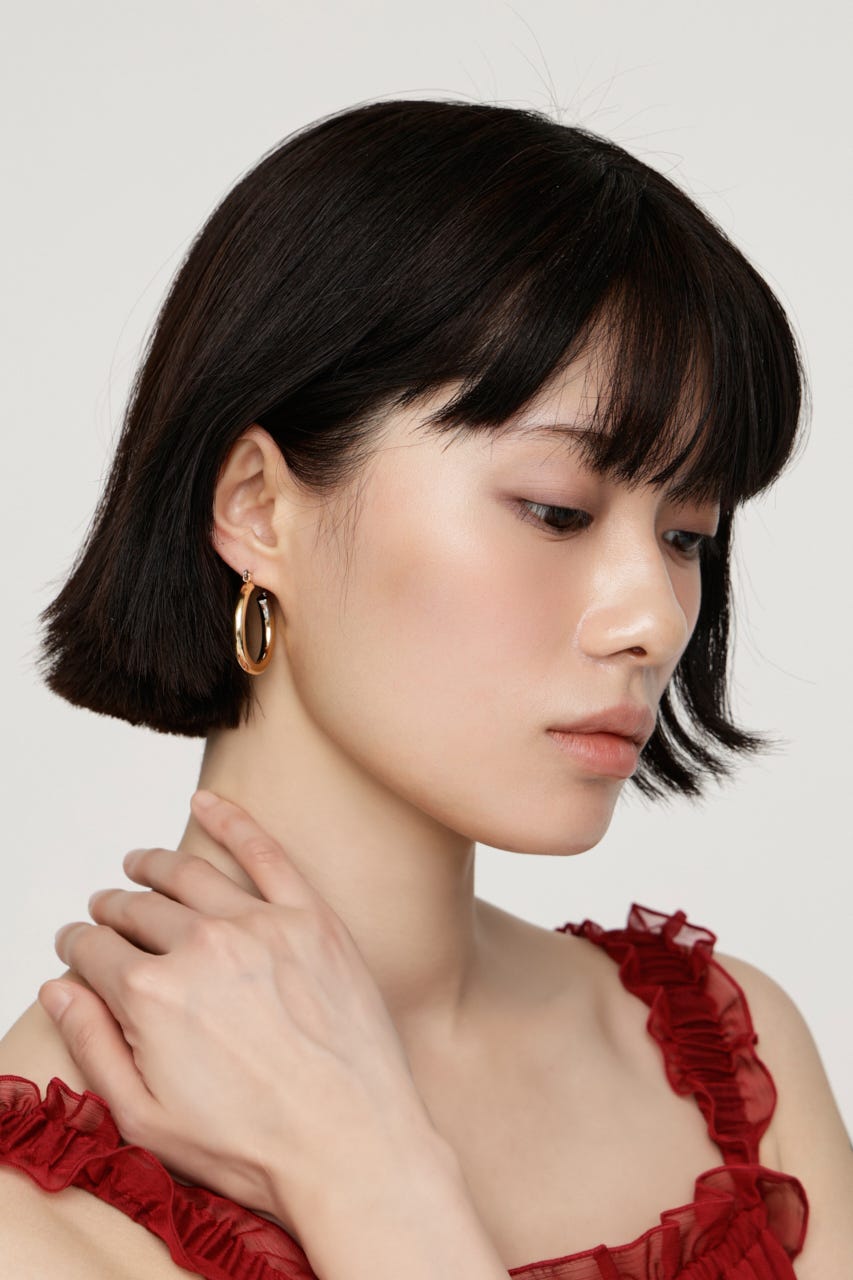 HOOP P／EARRINGS GLD FREE
