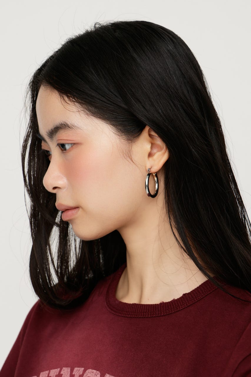 HOOP P／EARRINGS SLV FREE