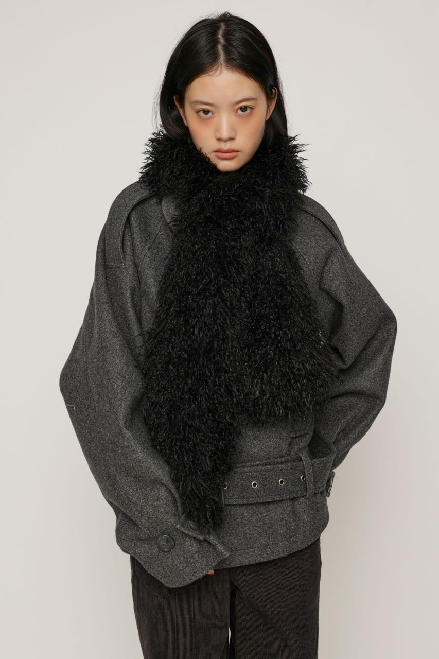 F／FUR マフラー BLK FREE