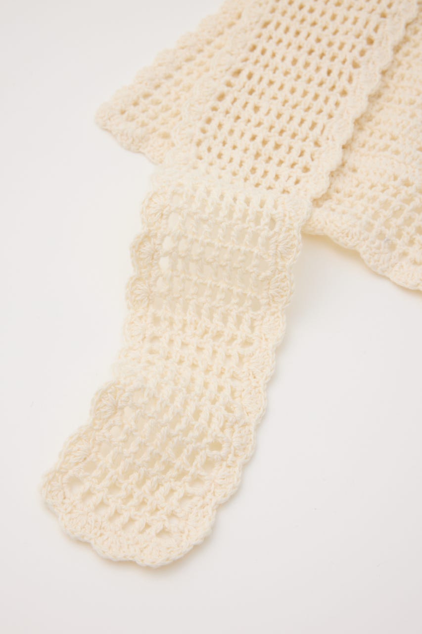 HANDMADE CROCHE スカーフ IVOY FREE
