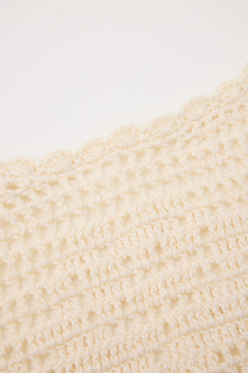 HANDMADE CROCHE スカーフ IVOY FREE