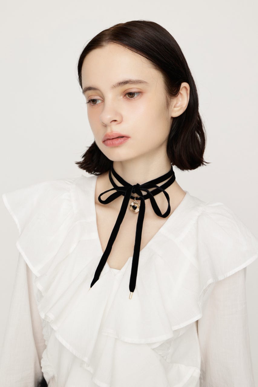 VELVET RIBBON JEWEL チョーカー BLK FREE