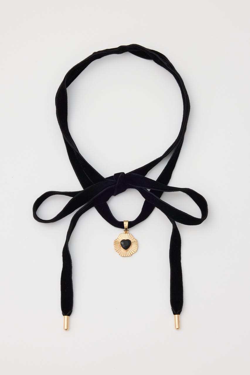 VELVET RIBBON JEWEL チョーカー BLK FREE