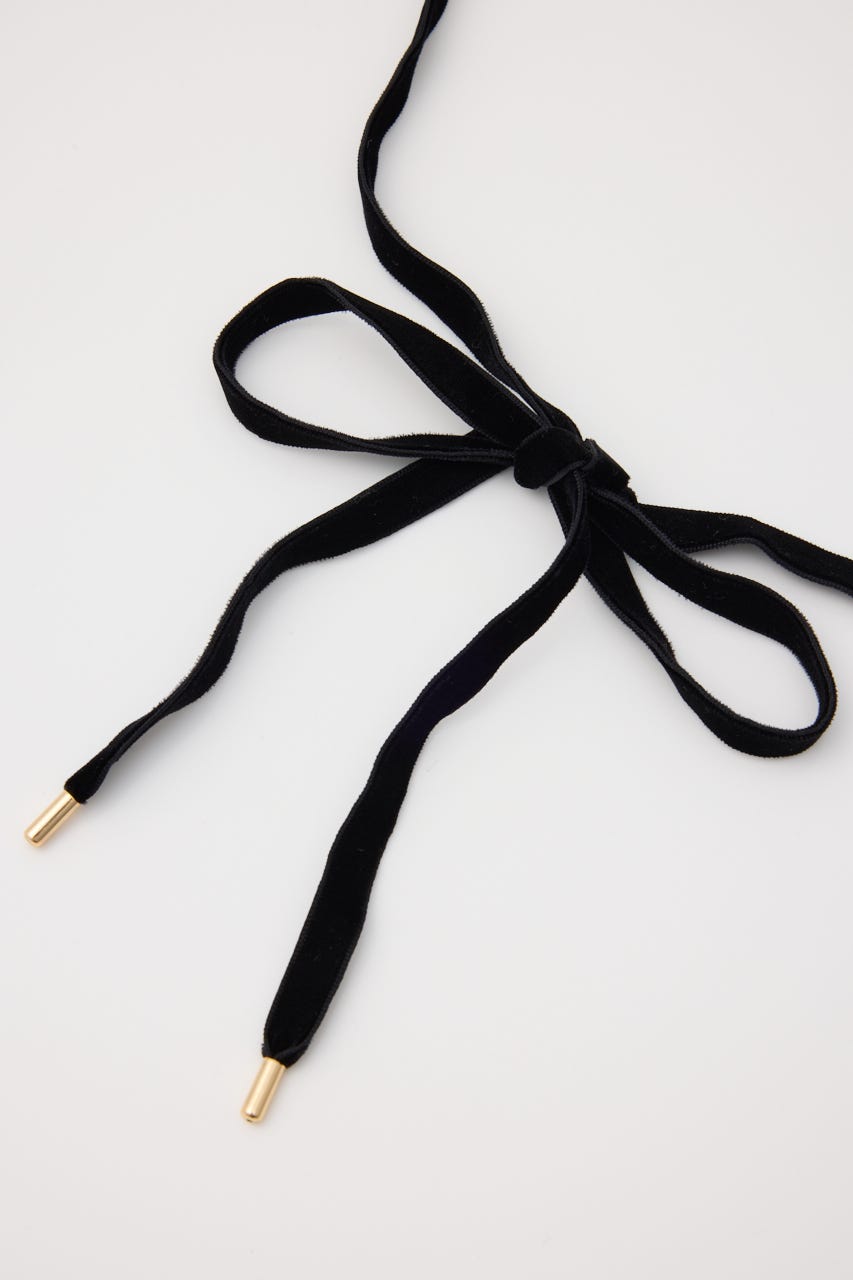 VELVET RIBBON JEWEL チョーカー BLK FREE