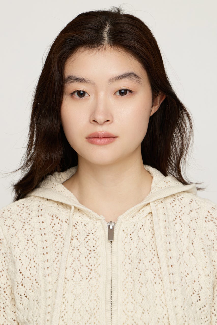 OPEN WORK ZIP HOODIE IVOY FREE