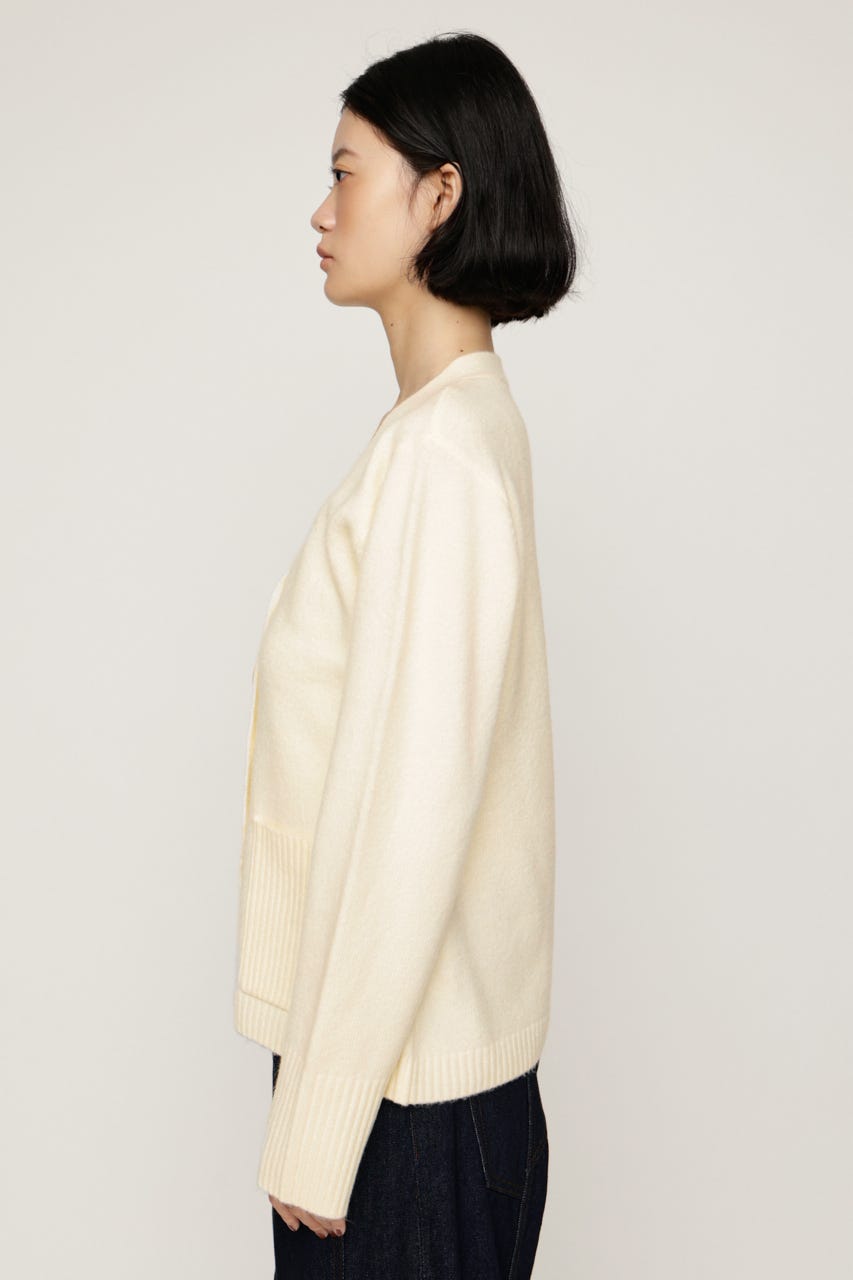 V NECK BUTTON カーディガン IVOY FREE