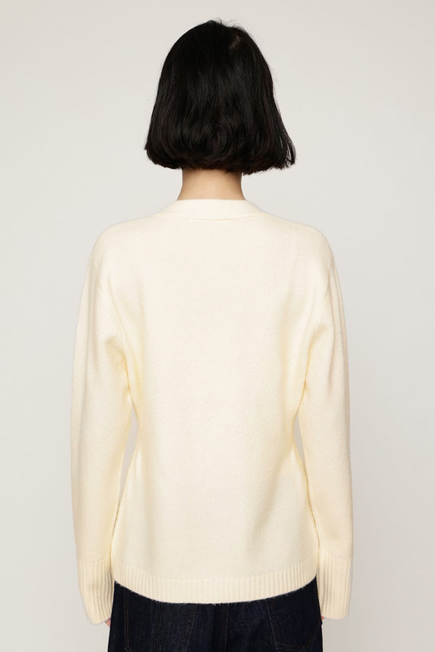 V NECK BUTTON カーディガン IVOY FREE