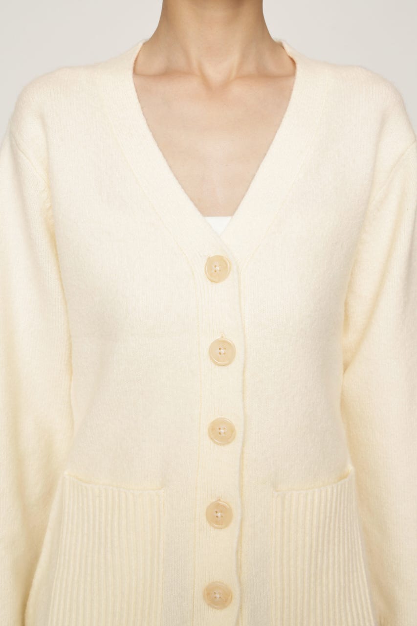 V NECK BUTTON カーディガン IVOY FREE
