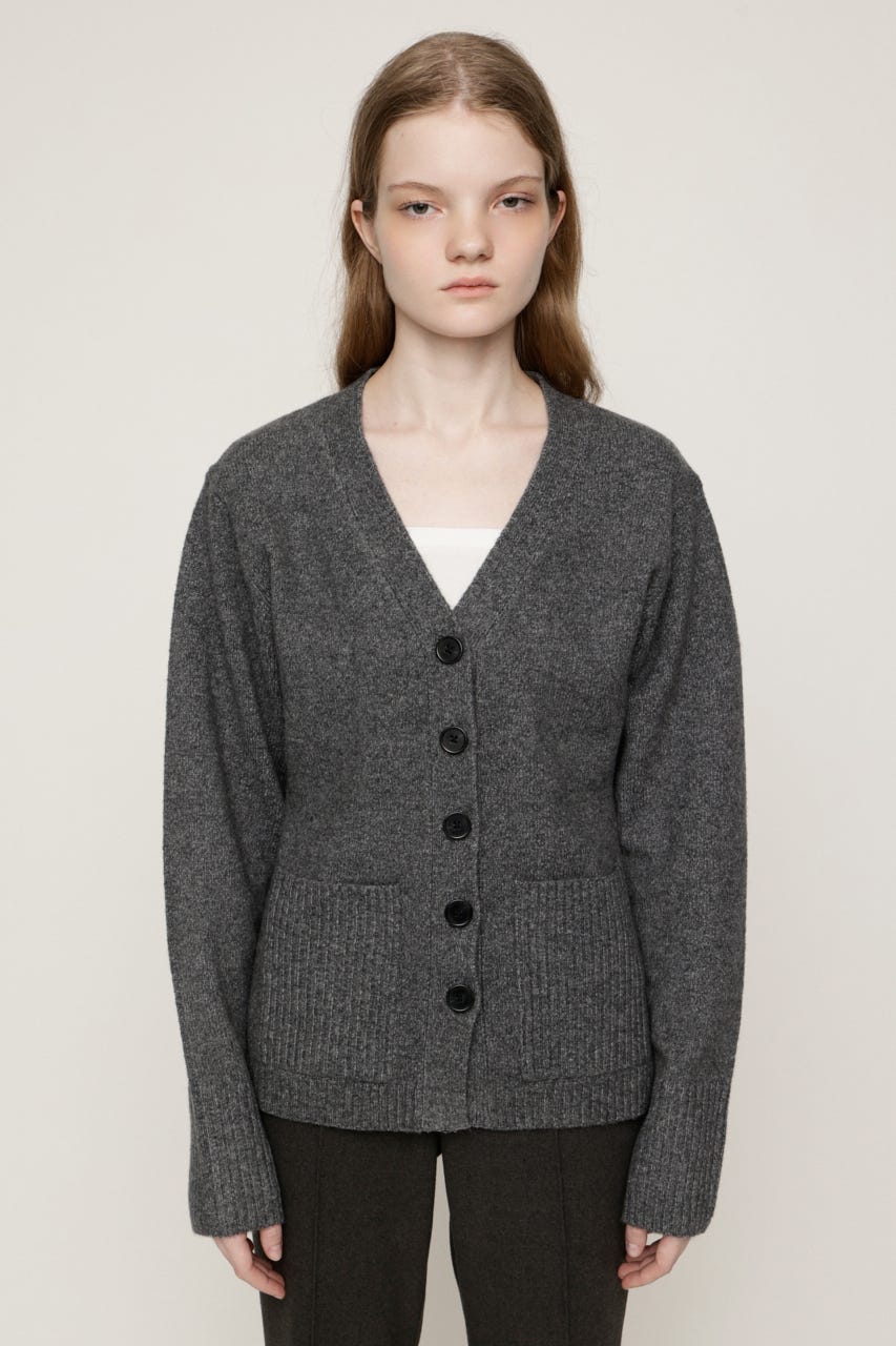 V NECK BUTTON カーディガン T.GRY FREE