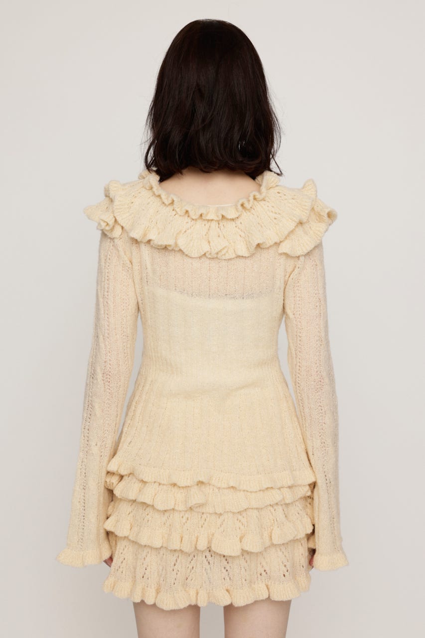 BOUCLE FRILLED トップス IVOY FREE