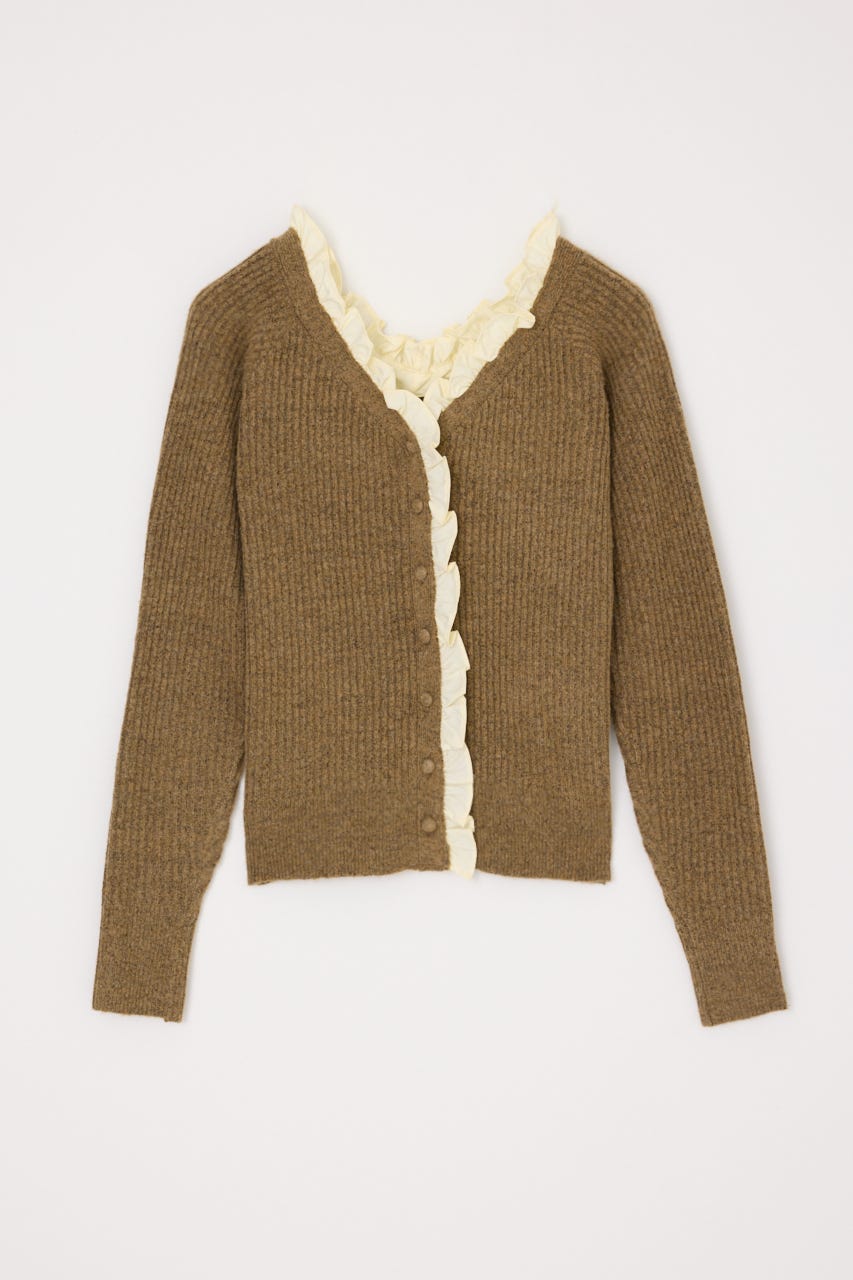 【AW PRE ORDER 第2弾】MANYWAY FRILLED KNIT トップス BEG FREE