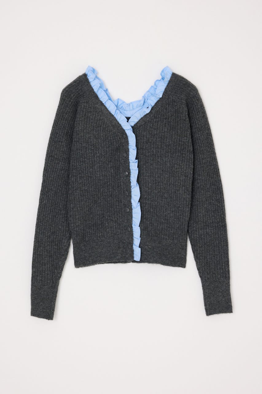 【AW PRE ORDER 第2弾】MANYWAY FRILLED KNIT トップス C.GRY FREE