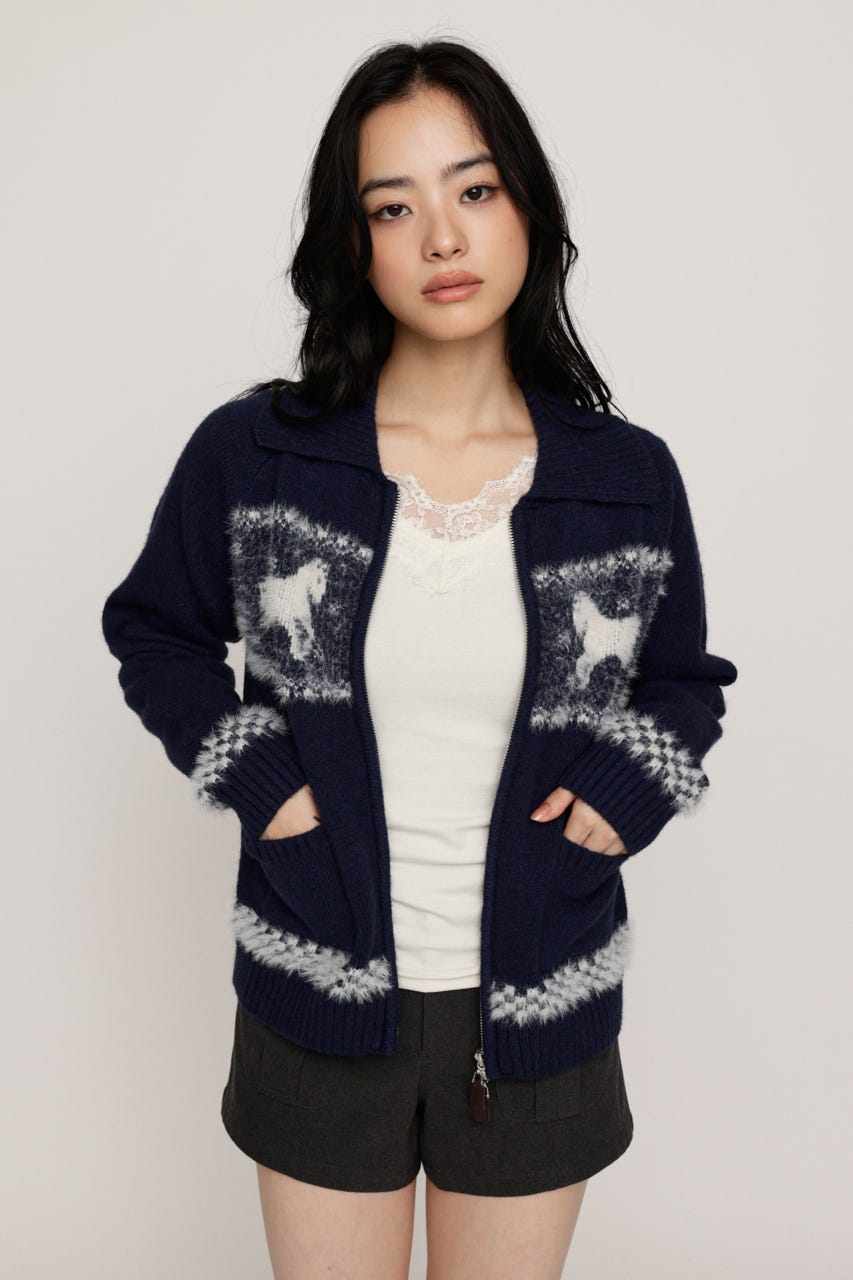 JQ COWICHAN ZIP トップス NVY FREE