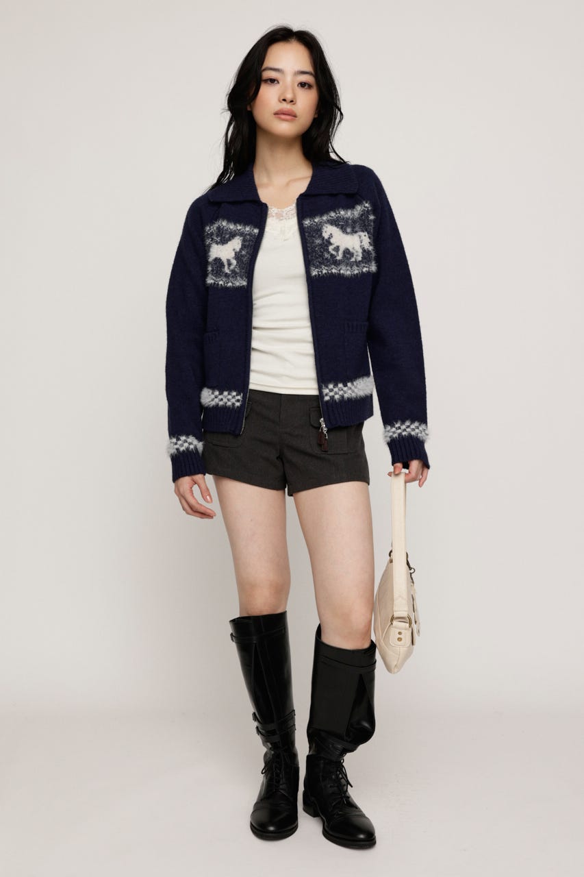 JQ COWICHAN ZIP トップス NVY FREE