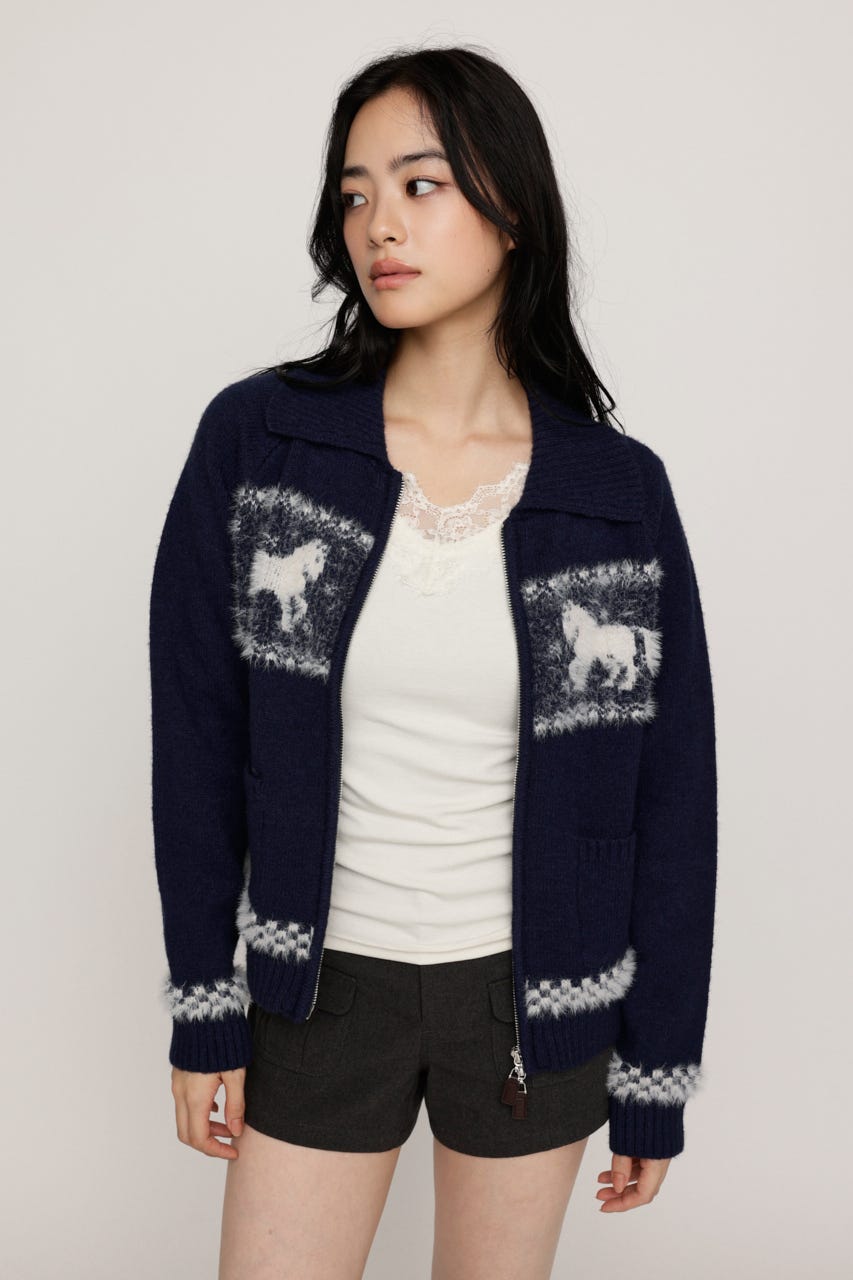 JQ COWICHAN ZIP トップス NVY FREE