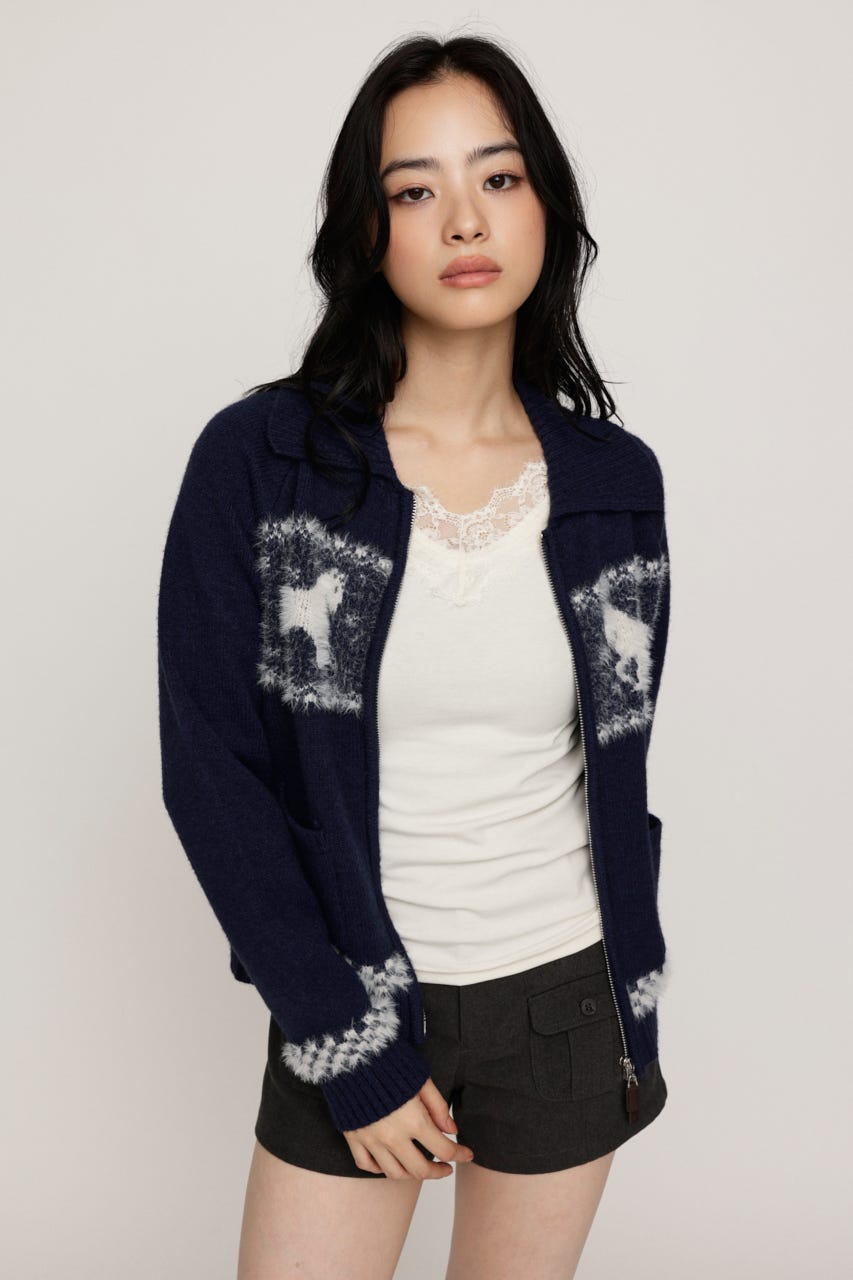 JQ COWICHAN ZIP トップス NVY FREE