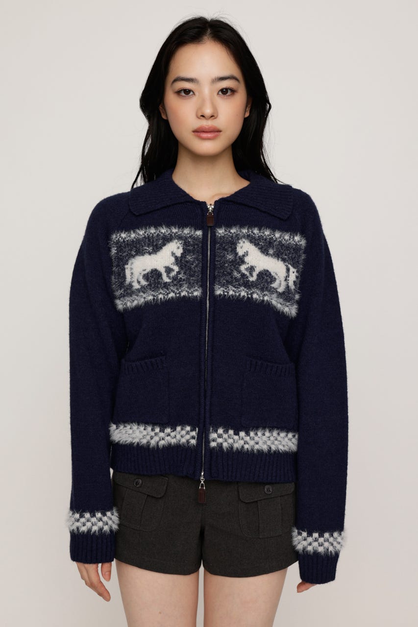 JQ COWICHAN ZIP トップス NVY FREE