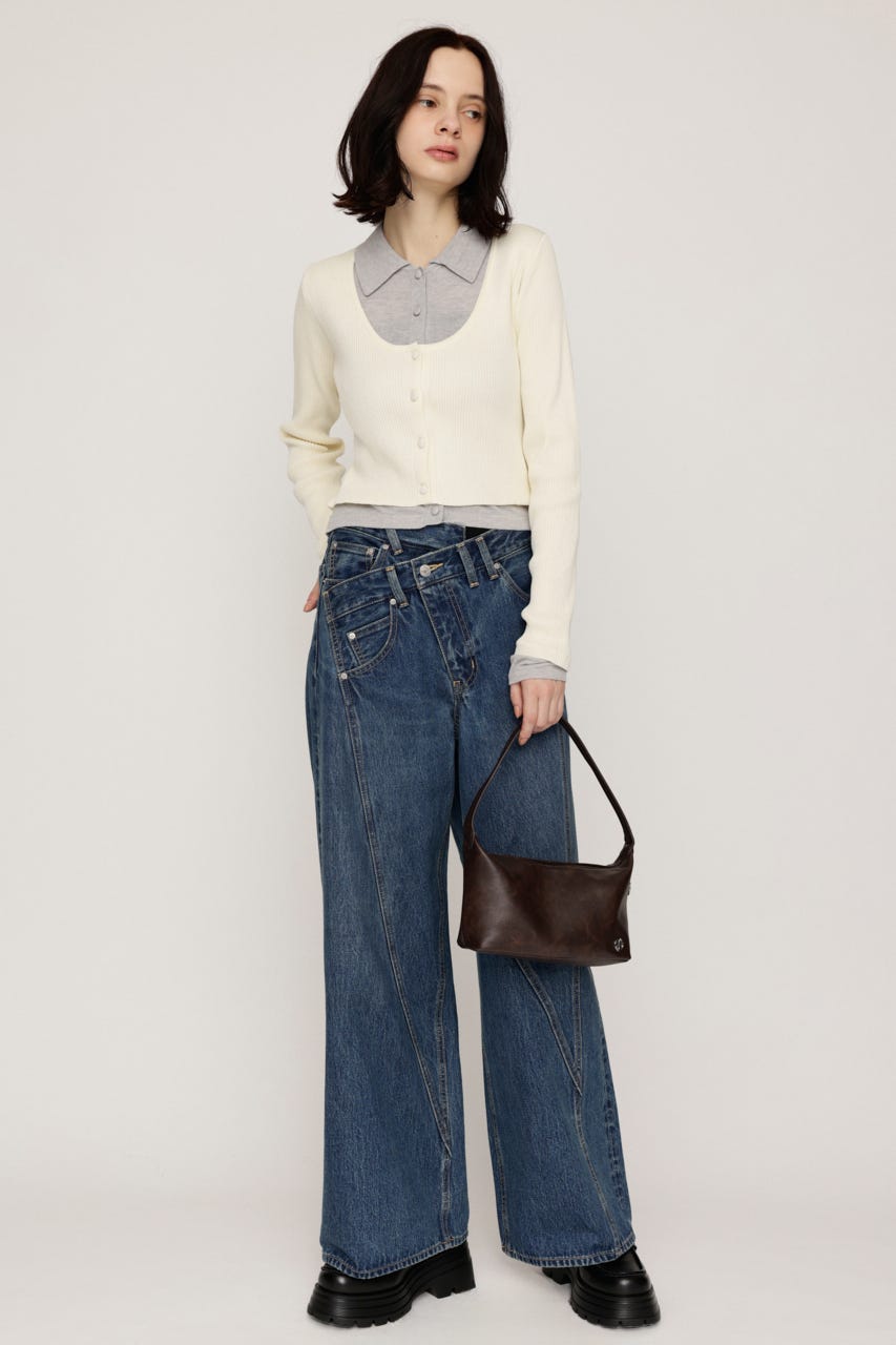 【LIMITED ITEM】LAYERED LIKE KNIT トップス IVOY FREE