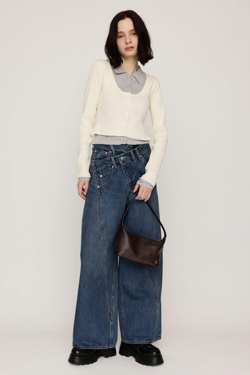 【LIMITED ITEM】LAYERED LIKE KNIT トップス IVOY FREE