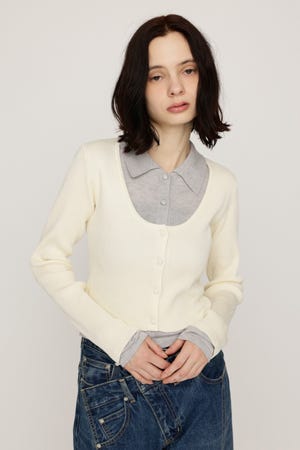 【LIMITED ITEM】LAYERED LIKE KNIT トップス