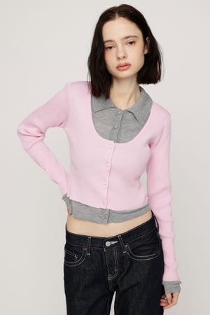 【LIMITED ITEM】LAYERED LIKE KNIT トップス