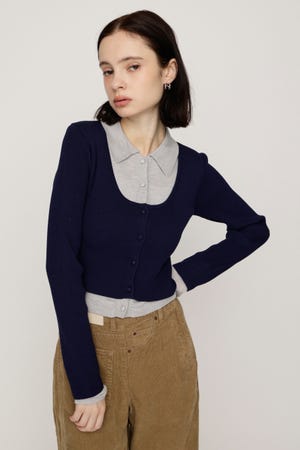 【LIMITED ITEM】LAYERED LIKE KNIT トップス