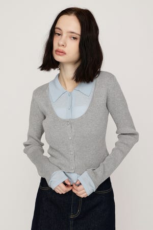 【LIMITED ITEM】LAYERED LIKE KNIT トップス