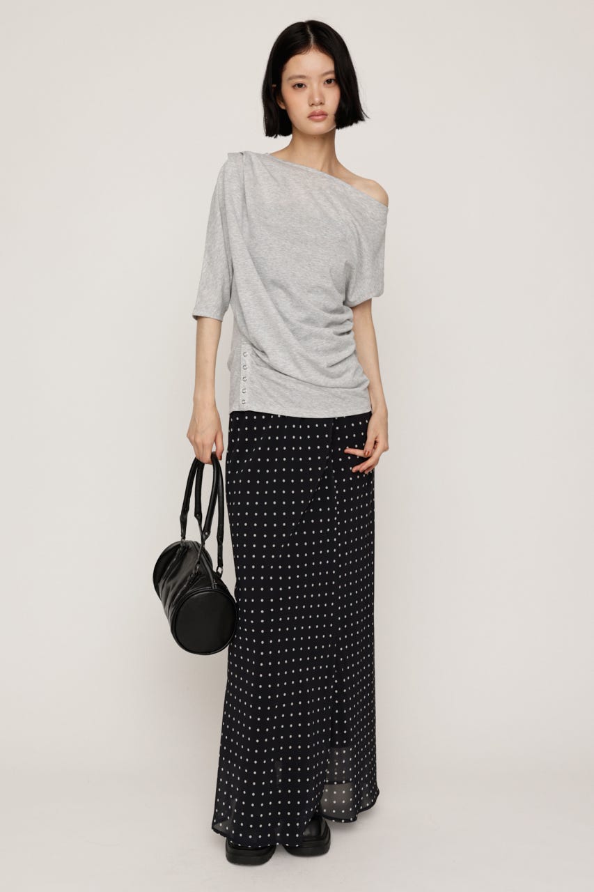 DEFORMED DRAPE トップス T.GRY FREE