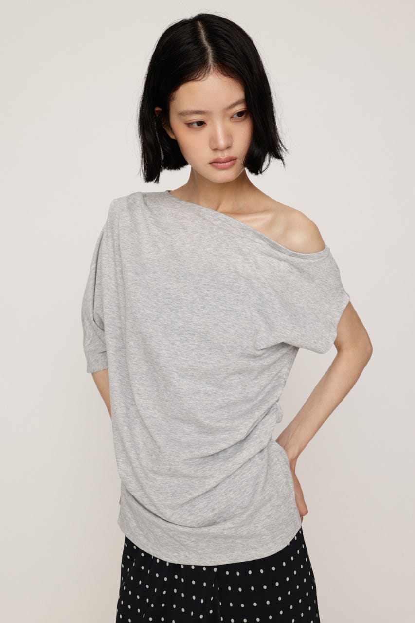 DEFORMED DRAPE トップス T.GRY FREE