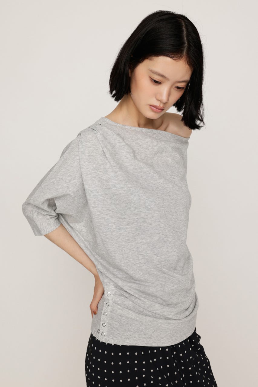 DEFORMED DRAPE トップス T.GRY FREE