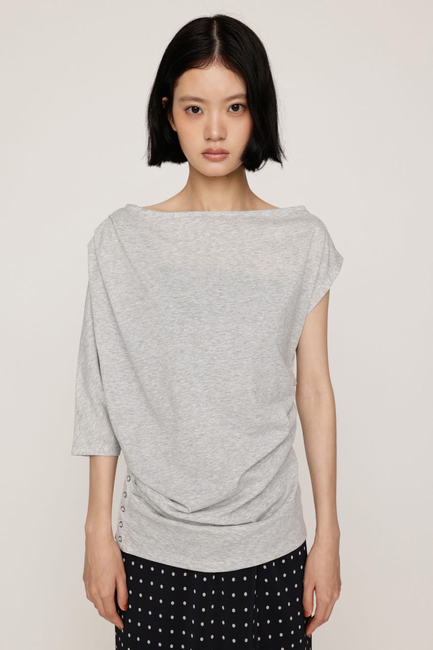 DEFORMED DRAPE トップス T.GRY FREE