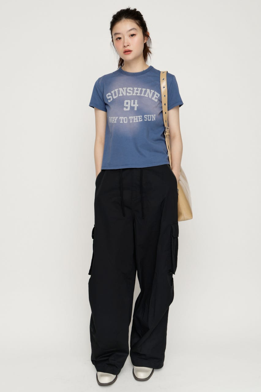 SPRAY OVER LOGO Tシャツ BLU FREE