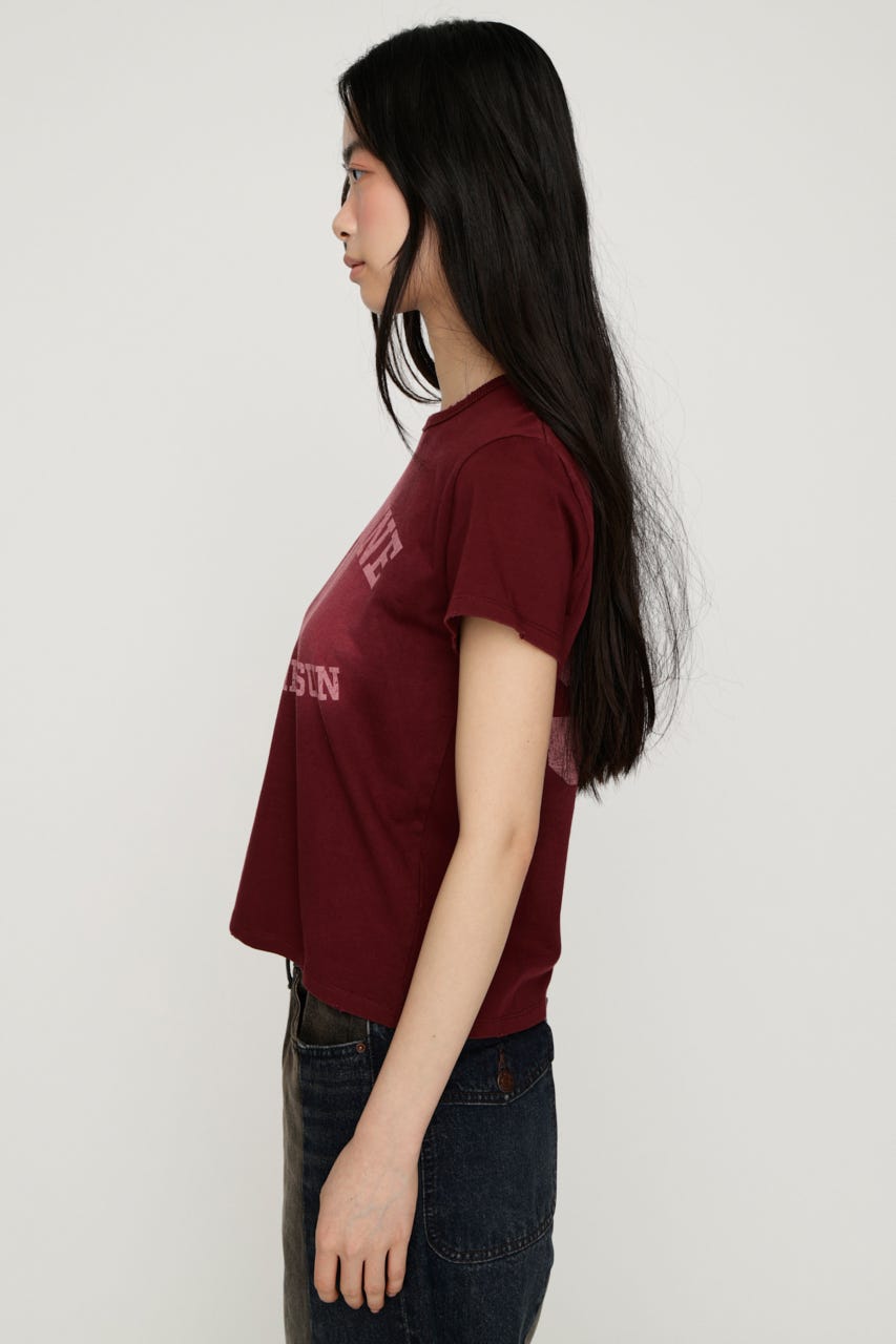SPRAY OVER LOGO Tシャツ D/RED FREE
