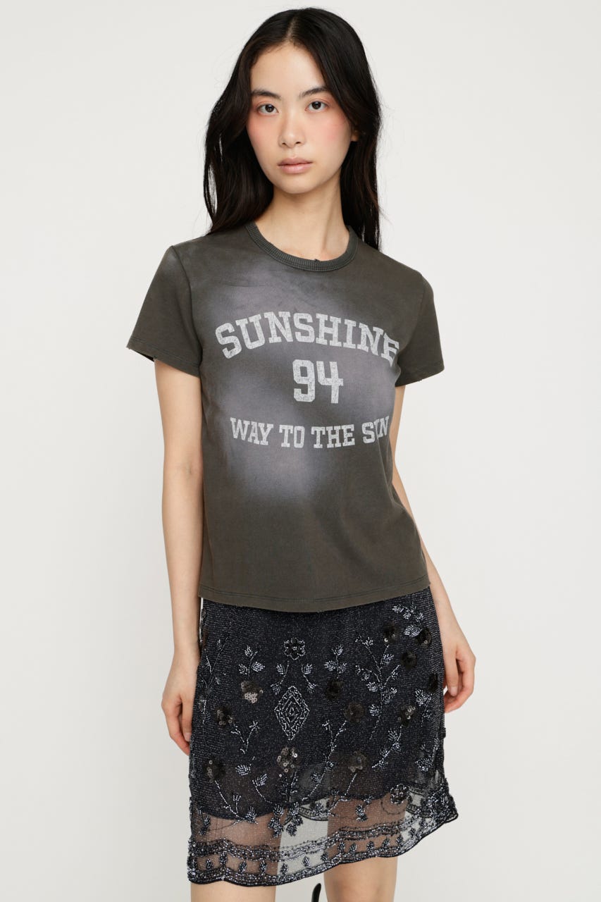 SPRAY OVER LOGO Tシャツ KHA FREE