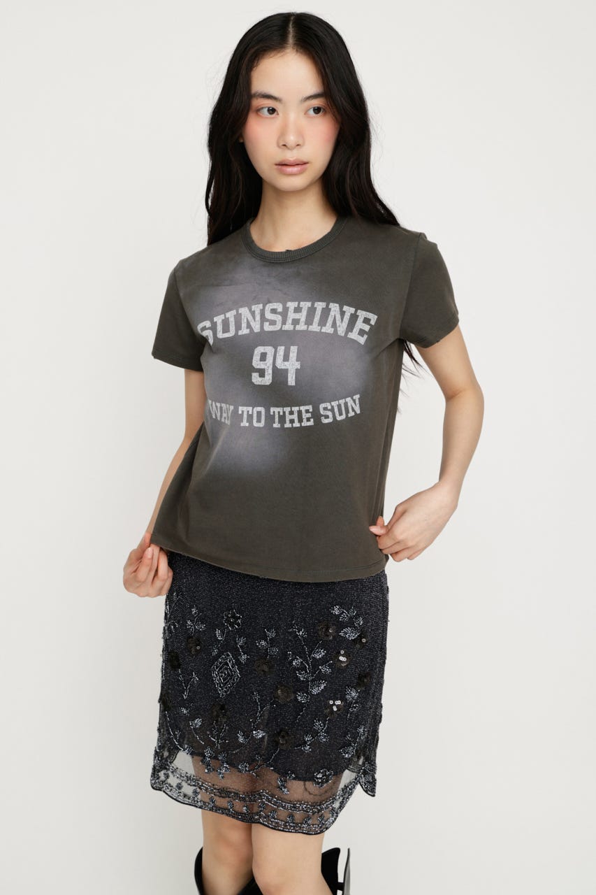 SPRAY OVER LOGO Tシャツ KHA FREE