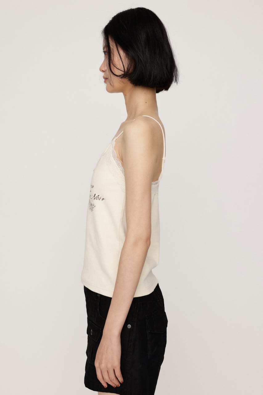 LACE CAMI LOGO トップス O/WHT FREE