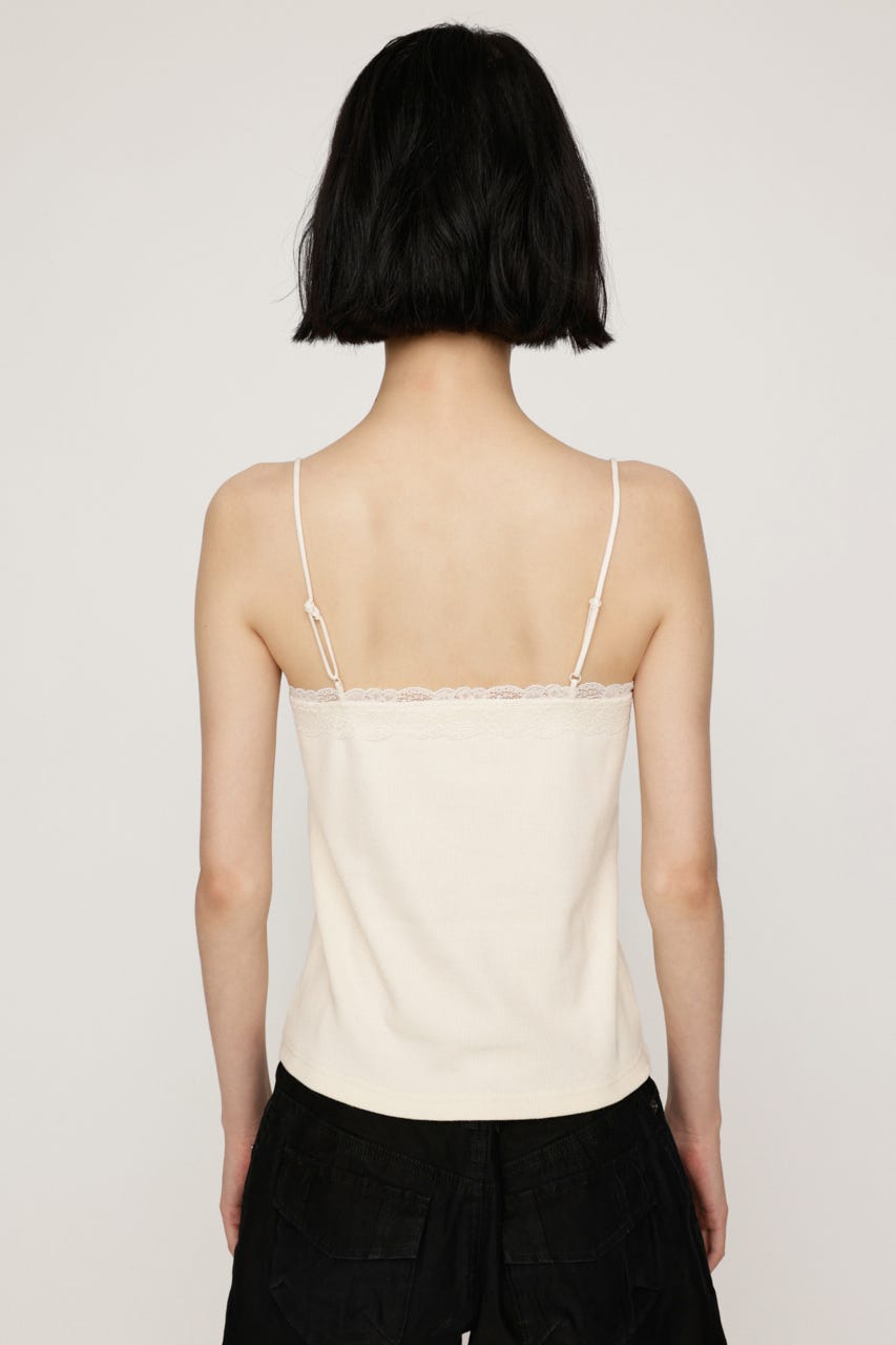 LACE CAMI LOGO トップス O/WHT FREE
