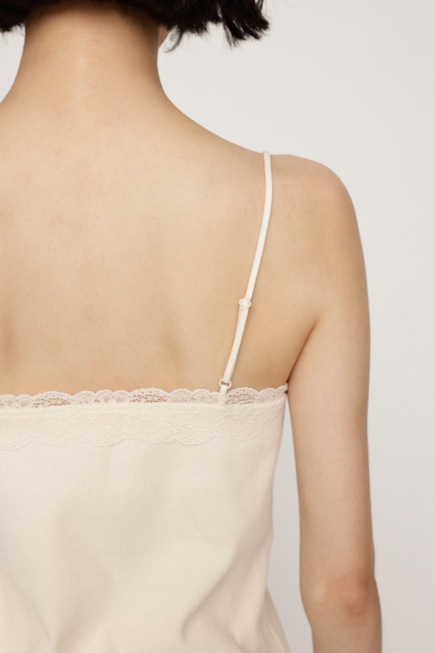 LACE CAMI LOGO トップス O/WHT FREE
