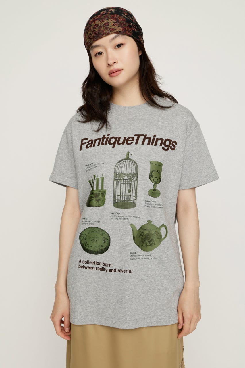 FANTIQUE THINGS LOGO Tシャツ T.GRY 2