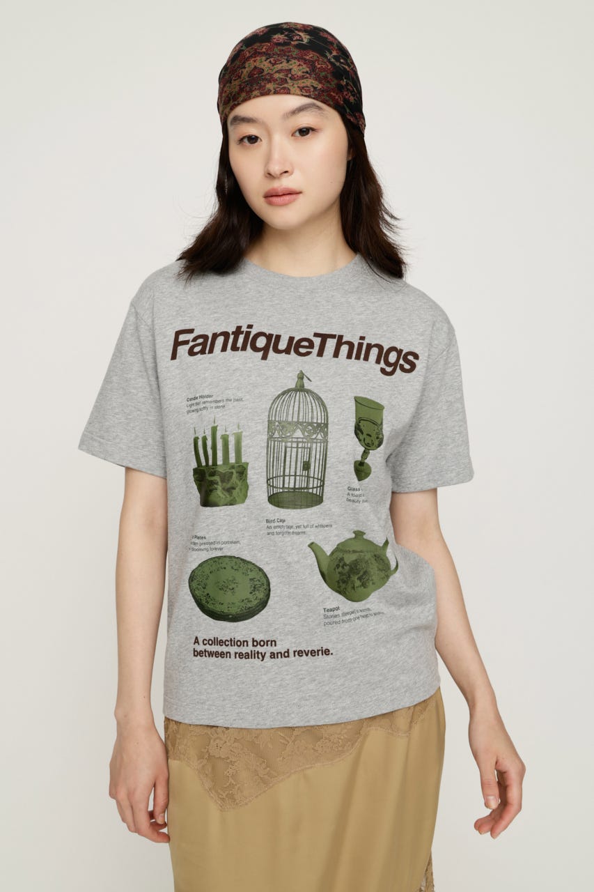FANTIQUE THINGS LOGO Tシャツ T.GRY 2
