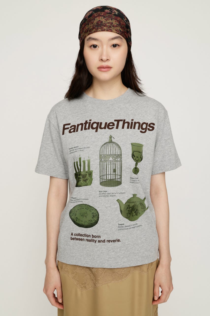 FANTIQUE THINGS LOGO Tシャツ T.GRY 2
