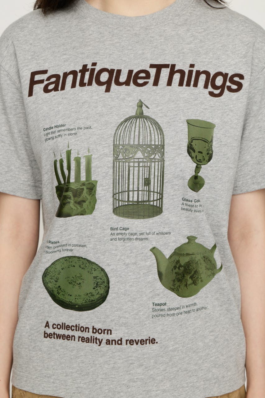 FANTIQUE THINGS LOGO Tシャツ T.GRY 2
