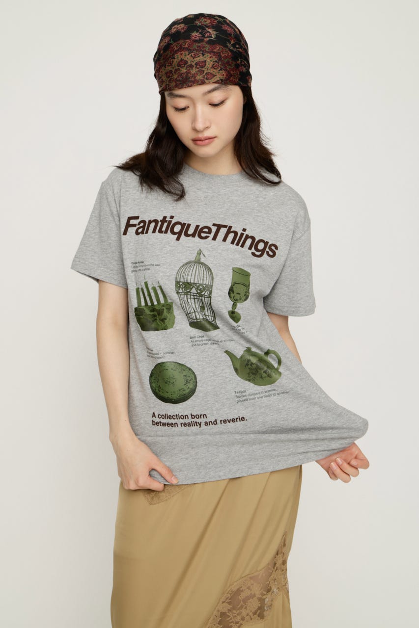 FANTIQUE THINGS LOGO Tシャツ T.GRY 2