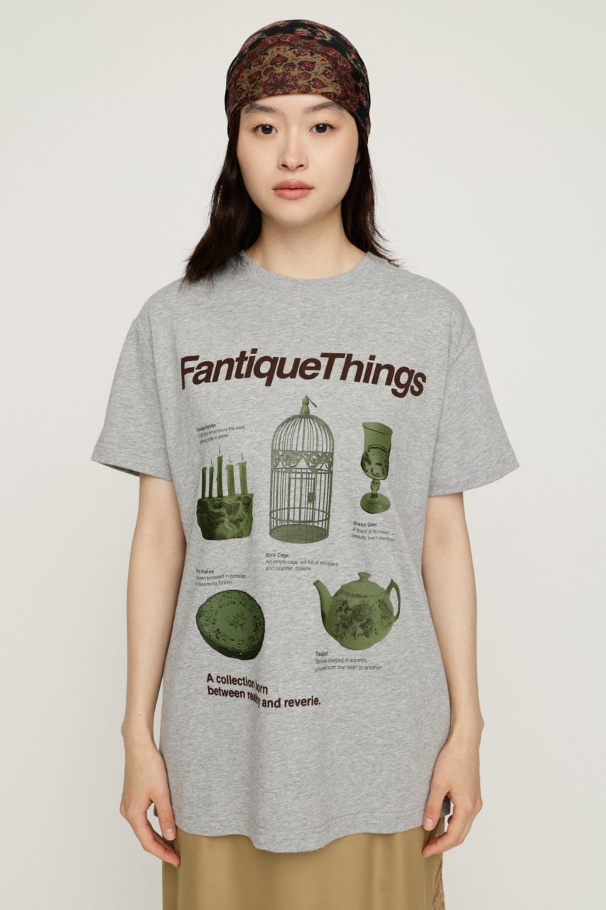 FANTIQUE THINGS LOGO Tシャツ T.GRY 2