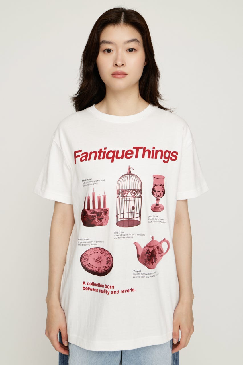 FANTIQUE THINGS LOGO Tシャツ WHT 1