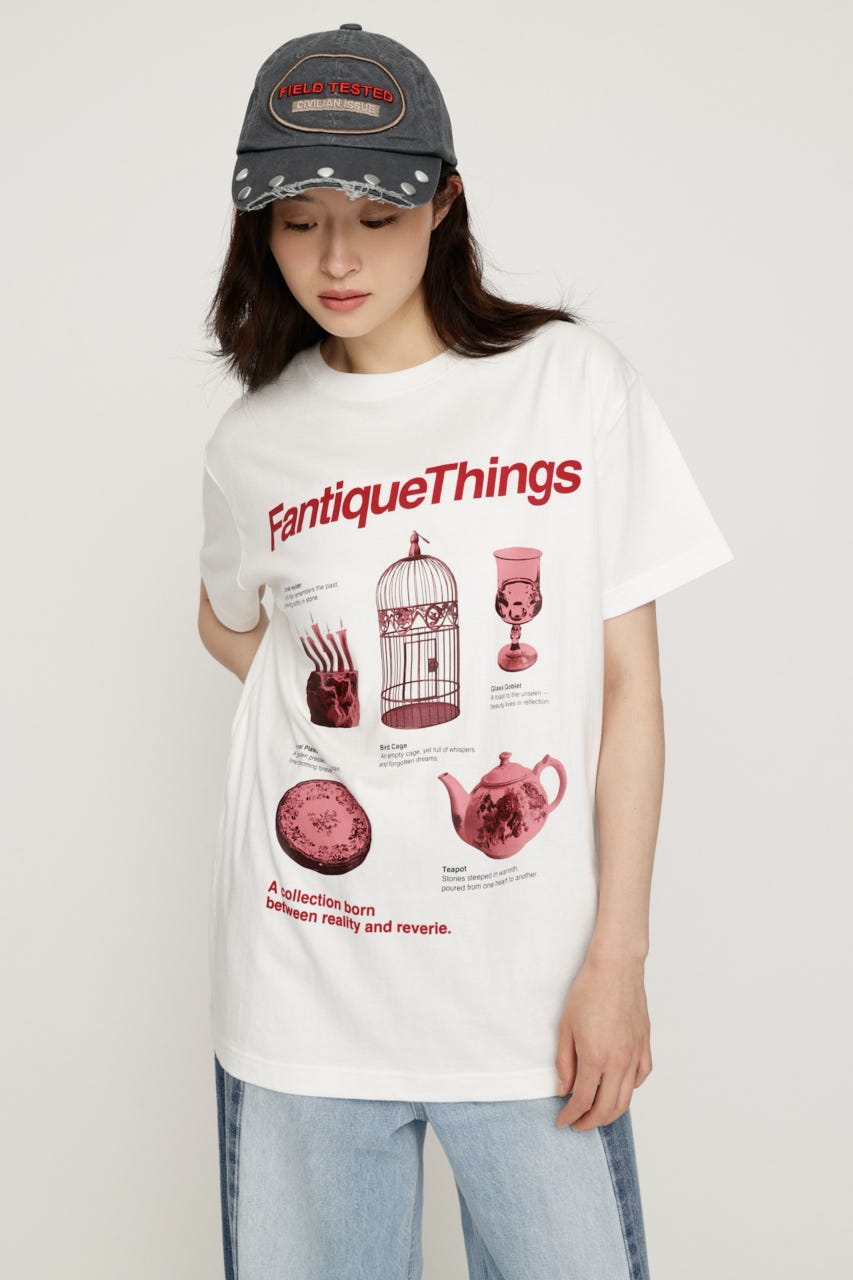 FANTIQUE THINGS LOGO Tシャツ WHT 1