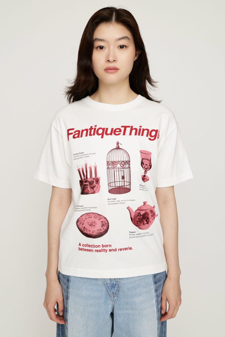 FANTIQUE THINGS LOGO Tシャツ WHT 1