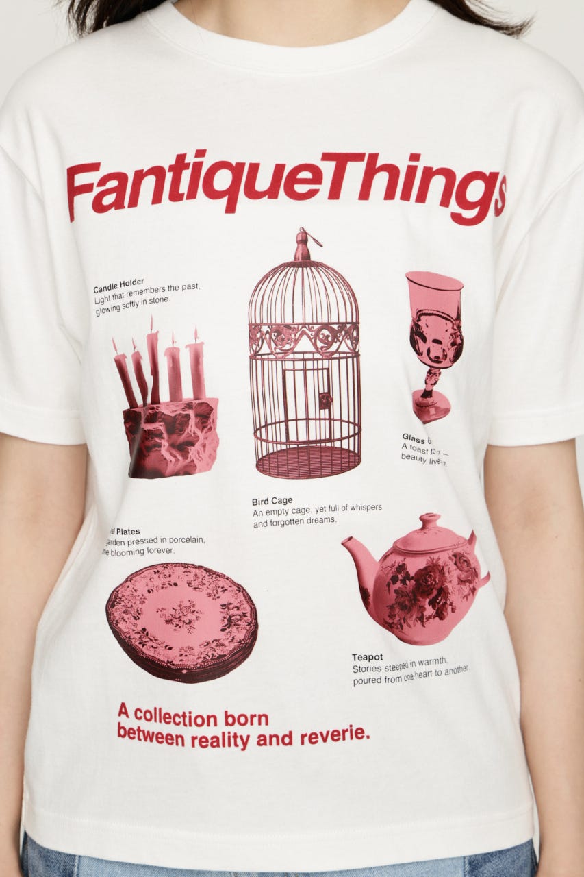 FANTIQUE THINGS LOGO Tシャツ WHT 1